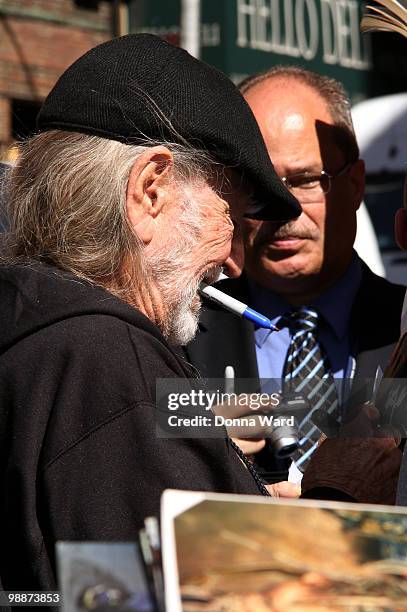 Willie Nelson visits the ''Late Show With David Letterman'' at the Ed Sullivan Theater on May 5, 2010 in New York City.