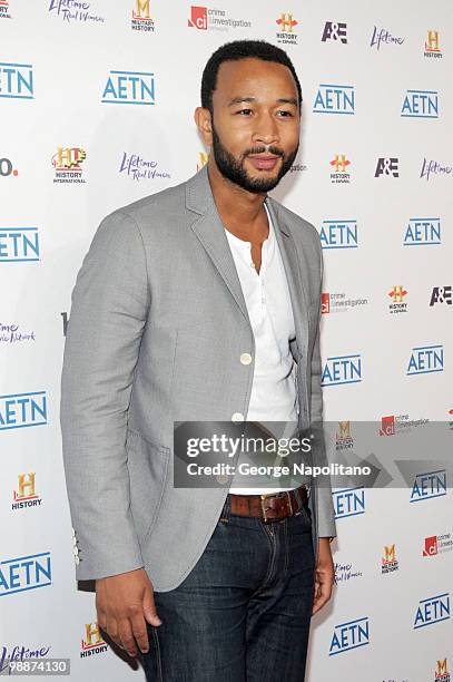 Singer and actor John Legend attends the 2010 A&E Upfront at the IAC Building on May 5, 2010 in New York City.