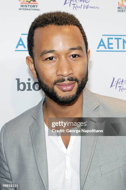 Singer and actor John Legend attends the 2010 A&E Upfront at the IAC Building on May 5, 2010 in New York City.