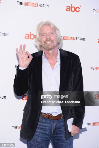 Virgin Group Founder and Chairman Sir Richard Branson attends the 2010 Courage Forum with Sir Richard Branson & Philippe Petit presented by The...