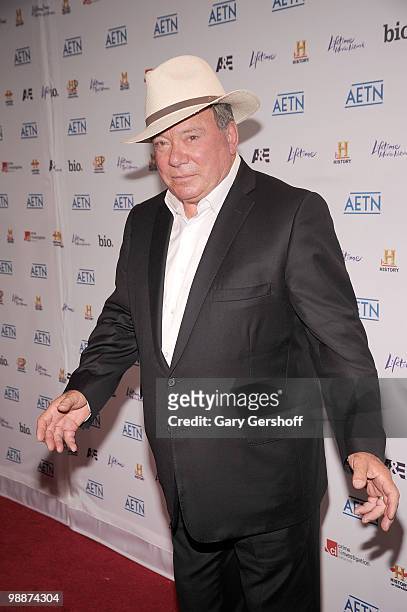 Actor William Shatner attends the 2010 A&E Upfront at the IAC Building on May 5, 2010 in New York City.