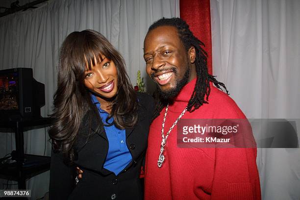 Naomi Campbell and Wyclef