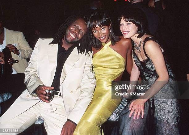 Wyclef, Naomi Campbell and Milla Jovovich