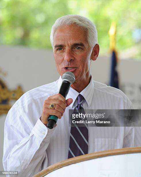 Florida Governor Charlie Crist attends A Celebration of the Seminole Compact at Seminole Hard Rock Hotel on May 5, 2010 in Hollywood, Florida.