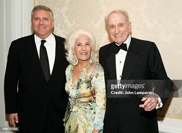 Phil Kent, Rochelle Slovin and Herbert S. Schlosser attend the Museum of the Moving Image Honoring of Katie Couric & Phil Kent at the St. Regis Hotel...
