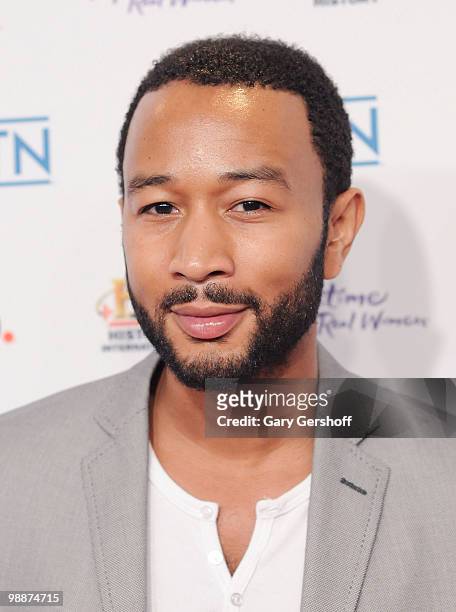 Recording artist John Legend attends the 2010 A&E Upfront at the IAC Building on May 5, 2010 in New York City.