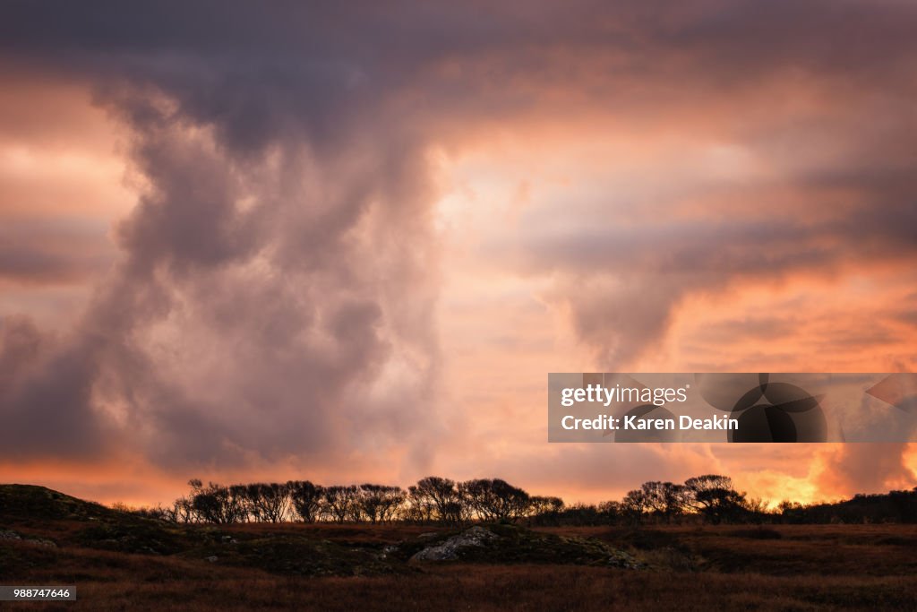 Storm clouds on the Isle of Mull, Inner Hebrides, Scotland, United Kingdom, Europe