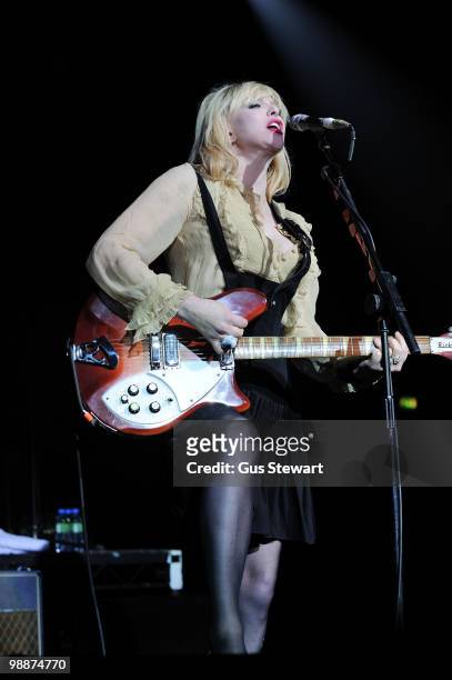 Courtney Love performs at the Brixton Academy on May 5, 2010 in London, England.