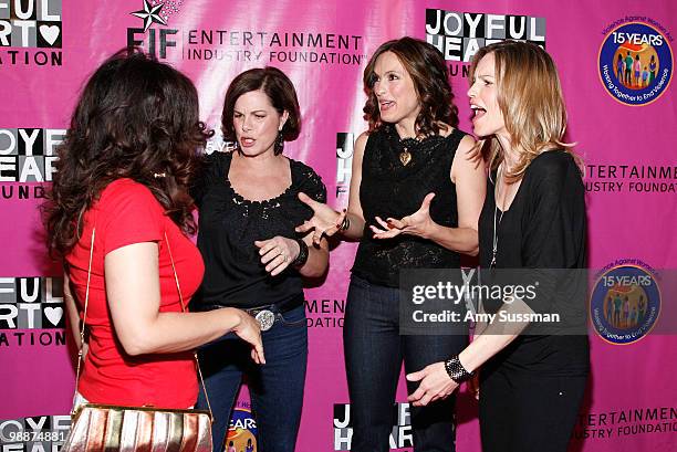 Actresses Rosie Perez, Marcia Gay Harden, Mariska Hargitay and Hilary Swank attend the 2010 Joyful Heart Foundation Gala at Skylight SOHO on May 5,...