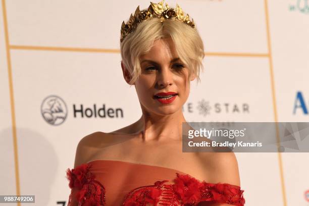 Kate Peck arrives at the 60th Annual Logie Awards at The Star Gold Coast on July 1, 2018 in Gold Coast, Australia.