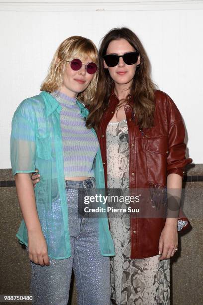 Lou Lesage and Juliette Dol attend the Acne Studios : Front Row - Paris Fashion Week - Womenswear Spring Summer 2019 show part of Paris Fashion Week...