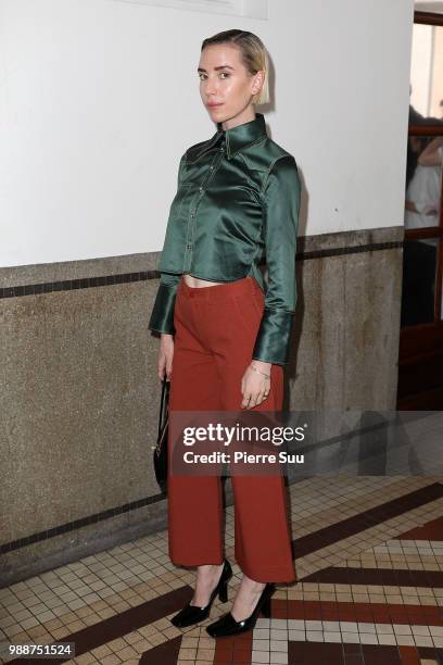 Singer Lykke Li attends the Acne Studios : Front Row - Paris Fashion Week - Womenswear Spring Summer 2019 show part of Paris Fashion Week on July 1,...