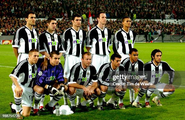 Feyenoord - Newcastle, Team, Equipe, Ploeg, Given Shay, O'Brien Andy, Jenas Jeramine, Dyer Kieron, Shearer Alan, Bellamy Craig, Speed Gary, Griffin...