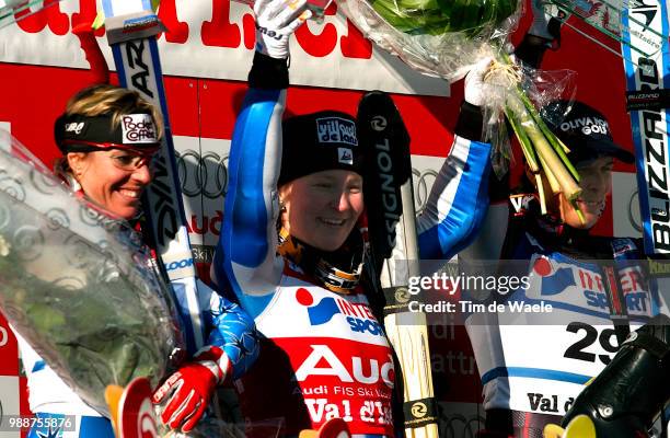 World Cup, Val D'Isere 2002, Podium, Ceccarelli Daniela, Montillet Carole, Dorfmeister Michaela, Fis, Coupe Du Monde, Wereldbeker, Ski Alpin, Ladies...