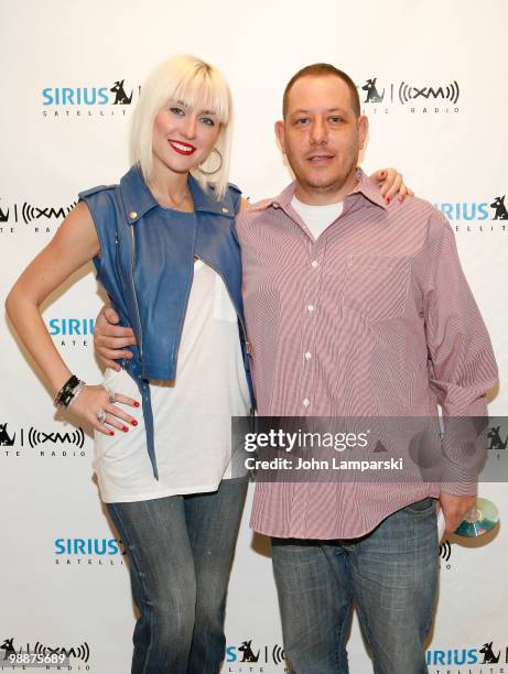 Matisse and Geronimo visit SIRIUS XM Studio on May 5, 2010 in New York City.