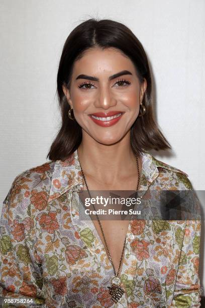 Camila Coelho attends the Acne Studios : Front Row - Paris Fashion Week - Womenswear Spring Summer 2019 show part of Paris Fashion Week on July 1,...