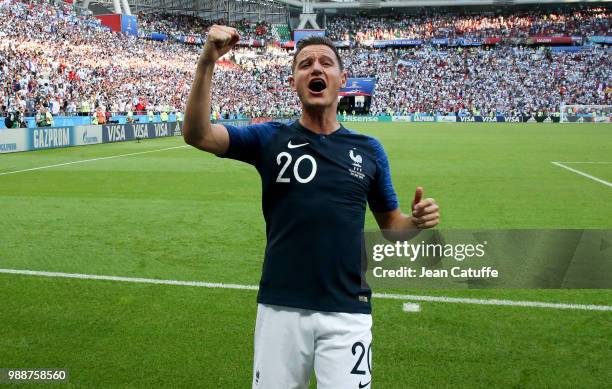 Florian Thauvin of France celebrates the victory following the 2018 FIFA World Cup Russia Round of 16 match between France and Argentina at Kazan...