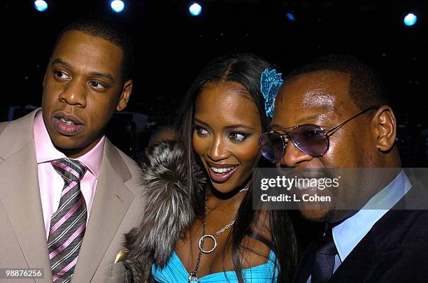 Jay Z, Naomi Campbell and Andre Harrell