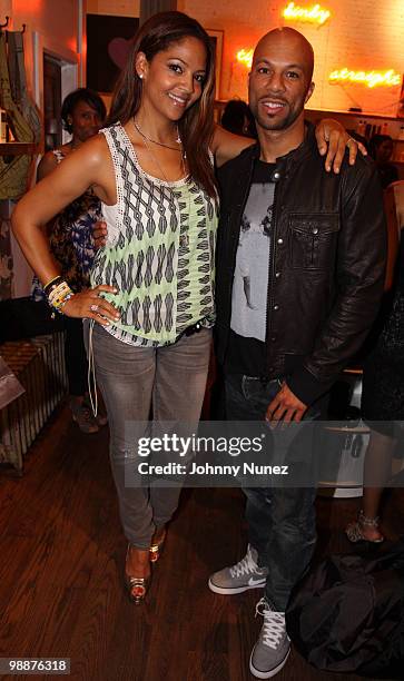 Tracy Wilson Mourning and Common attend the launch of her new body moisturizing collection at Georgia on May 5, 2010 in New York City.