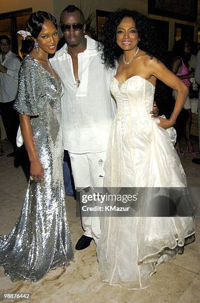 Naomi Campbell, Sean "P. Diddy" Combs and Diana Ross