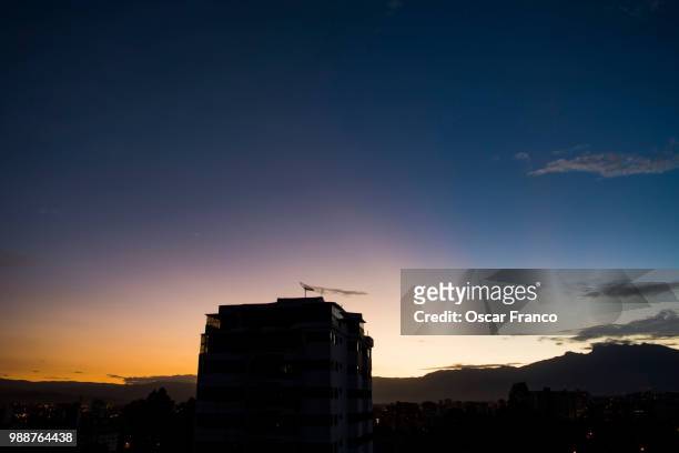 sunset cochabamba - cochabamba stock-fotos und bilder
