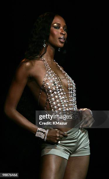 Naomi Campbell wearing Original Design by Chris Aire The Divine Halter valued at over 10 million dollars