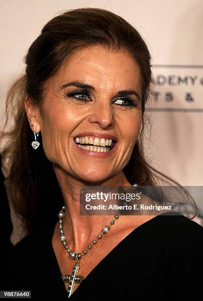 Executive producer Maria Shriver arrives at the Academy of Television Arts & Sciences' 3rd Annual Academy Honors at the Beverly Hills Hotel on May 5,...