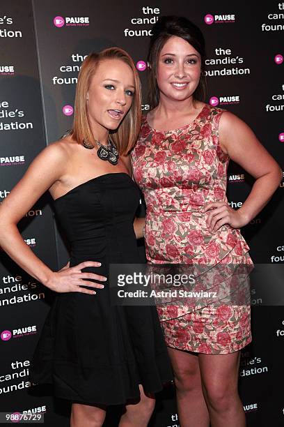 Personality from MTV's "Teen Mom" Maci Bookout and Bristol Palin attend The Candie's Foundation Event To Prevent at Cipriani 42nd Street on May 5,...