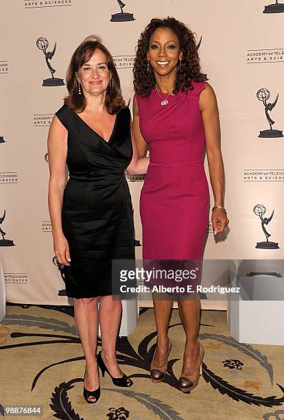 Producer Monica Lange and actress Holly Robinson Peete arrive at the Academy of Television Arts & Sciences' 3rd Annual Academy Honors at the Beverly...