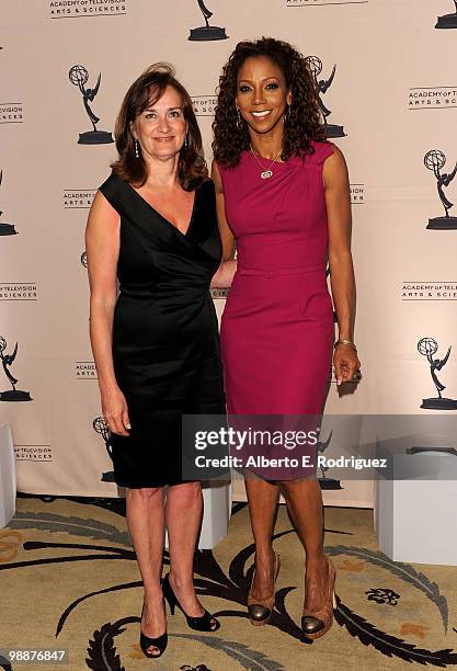 Producer Monica Lange and actress Holly Robinson Peete arrive at the Academy of Television Arts & Sciences' 3rd Annual Academy Honors at the Beverly...