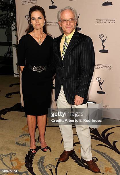 Executive producer Maria Shriver and producer john Hoffman arrive at the Academy of Television Arts & Sciences' 3rd Annual Academy Honors at the...