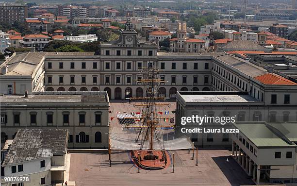 View of the Italian Naval Academy of Livorno seat of the Naval Academy Trophy on April 30, 2010 in Livorno, Italy. The 27th edition of the Trofeo...