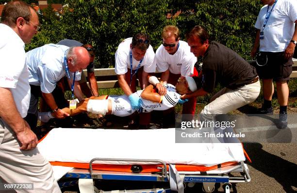 Tour Of Germany 2003, Hondo Danilo, Crash, Chute, Val, Injury, Blessure, Gewond, Godefrood Walter, Stage 3 : Coburg - Ansbach, Deutschland Tour, Tour...