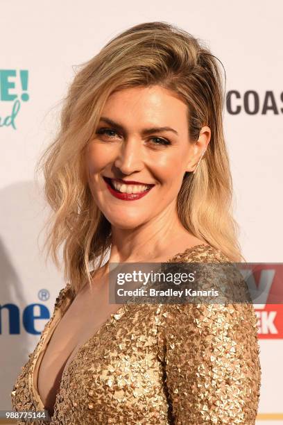 Jenni Baird arrives at the 60th Annual Logie Awards at The Star Gold Coast on July 1, 2018 in Gold Coast, Australia.