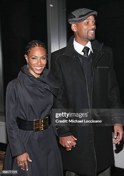 Actress Jada Pinkett Smith and husband, actor Will Smith attend the premiere of "The Day The Earth Stood Still" at the AMC Loews Lincoln Square on...