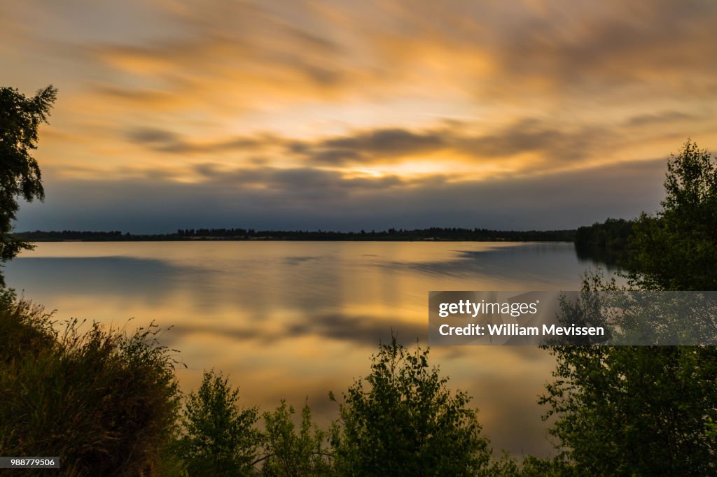 Cloudy Golden Reflections