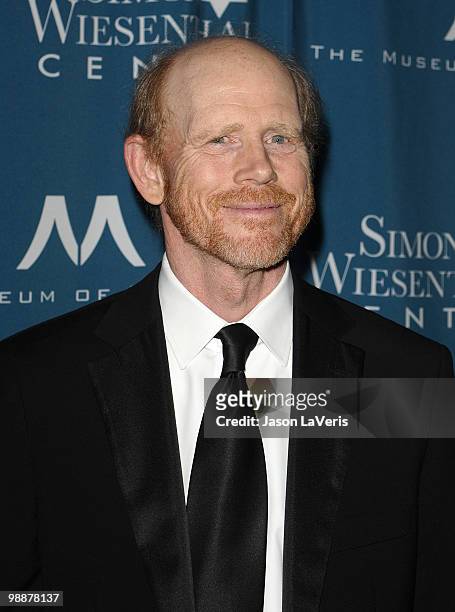 Director/producer Ron Howard attends the Simon Wiesenthal Center's 2010 Humanitarian Award ceremony at the Beverly Wilshire hotel on May 5, 2010 in...
