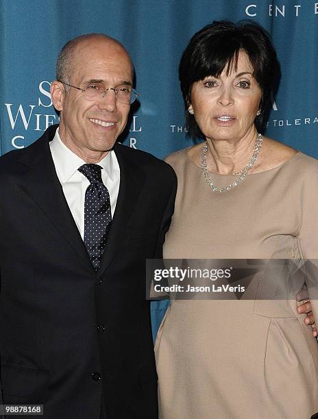 Producer Jeffrey Katzenberg and wife Marilyn Katzenberg attend the Simon Wiesenthal Center's 2010 Humanitarian Award ceremony at the Beverly Wilshire...