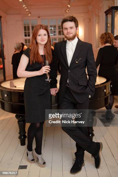 Bonnie Wright and her brother Lewis Wright attend launch of the Nuba collection at Wright And Teague at their Dover Street store on May 5, 2010 in...