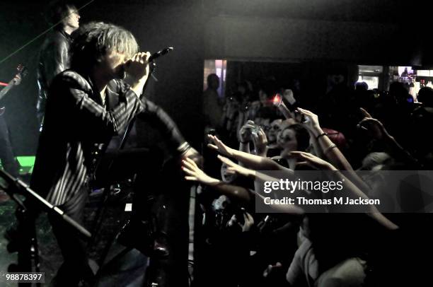 Mat Devine of Kill Hannah performs on stage at O2 Academy on May 5, 2010 in Newcastle upon Tyne, England.