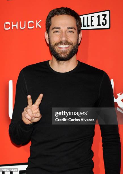 Actor Zachary Levi presents the third season of "Chuck" at the Palacio del Retiro Hotel on May 6, 2010 in Madrid, Spain.