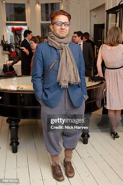 Osman Yousefzada attends launch of the Nuba collection at Wright And Teague at their Dover Street store on May 5, 2010 in London, England.