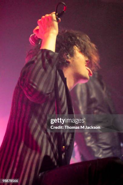 Mat Devine of Kill Hannah performs on stage at O2 Academy on May 5, 2010 in Newcastle upon Tyne, England.