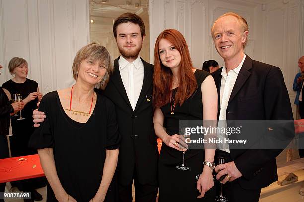 Sheila Teague, Lewis Wright, Bonnie Wright and Gary Wright attend launch of the Nuba collection at Wright And Teague at their Dover Street store on...