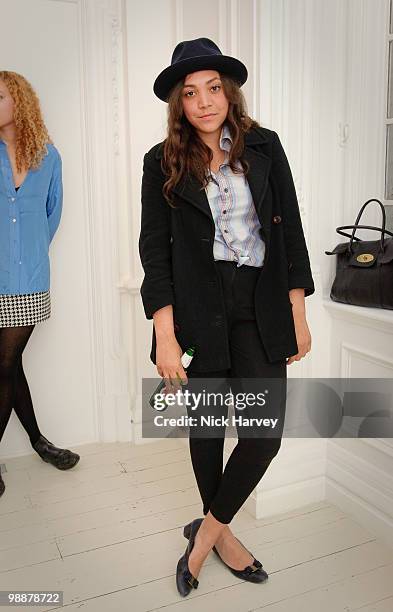 Miquita Oliver attends launch of the Nuba collection at Wright And Teague at their Dover Street store on May 5, 2010 in London, England.