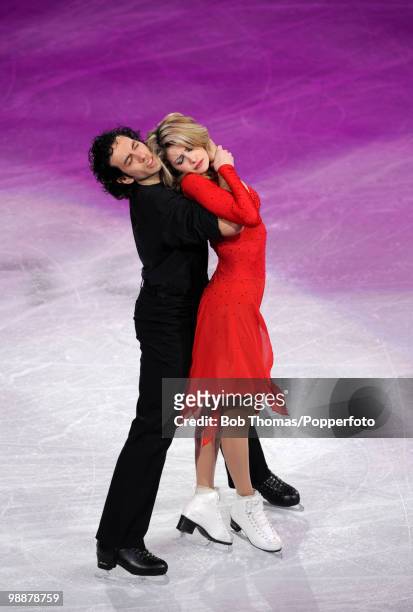 Tanith Belbin and Benjamin Agosto of the USA perform at the Exhibition Gala following the Olympic figure skating competition at Pacific Coliseum on...