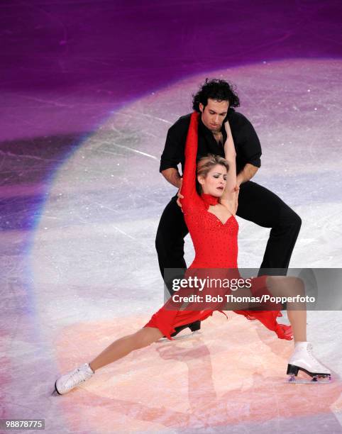 Tanith Belbin and Benjamin Agosto of the USA perform at the Exhibition Gala following the Olympic figure skating competition at Pacific Coliseum on...