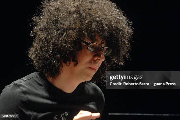 Italian pianist and composer Giovanni Allevi perform in concert at Theatre of Celebrazioni on May 5, 2010 in Bologna, Italy.