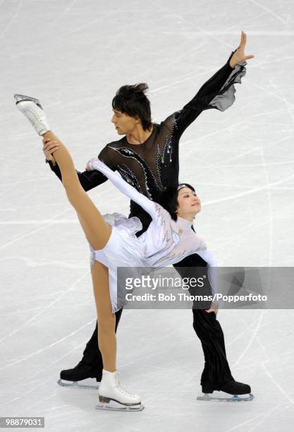Yuko Kavaguti and Alexander Smirnov of Russia compete in the figure skating pairs short program on day 3 of the Vancouver 2010 Winter Olympics at...