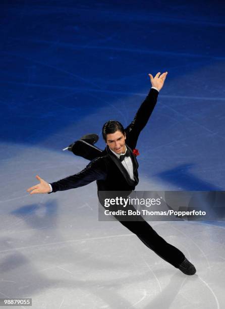 Evan Lysacek of the USA performs at the Exhibition Gala following the Olympic figure skating competition at Pacific Coliseum on February 27, 2010 in...